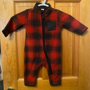 Old Navy Red and Black Plaid Kids One Piece